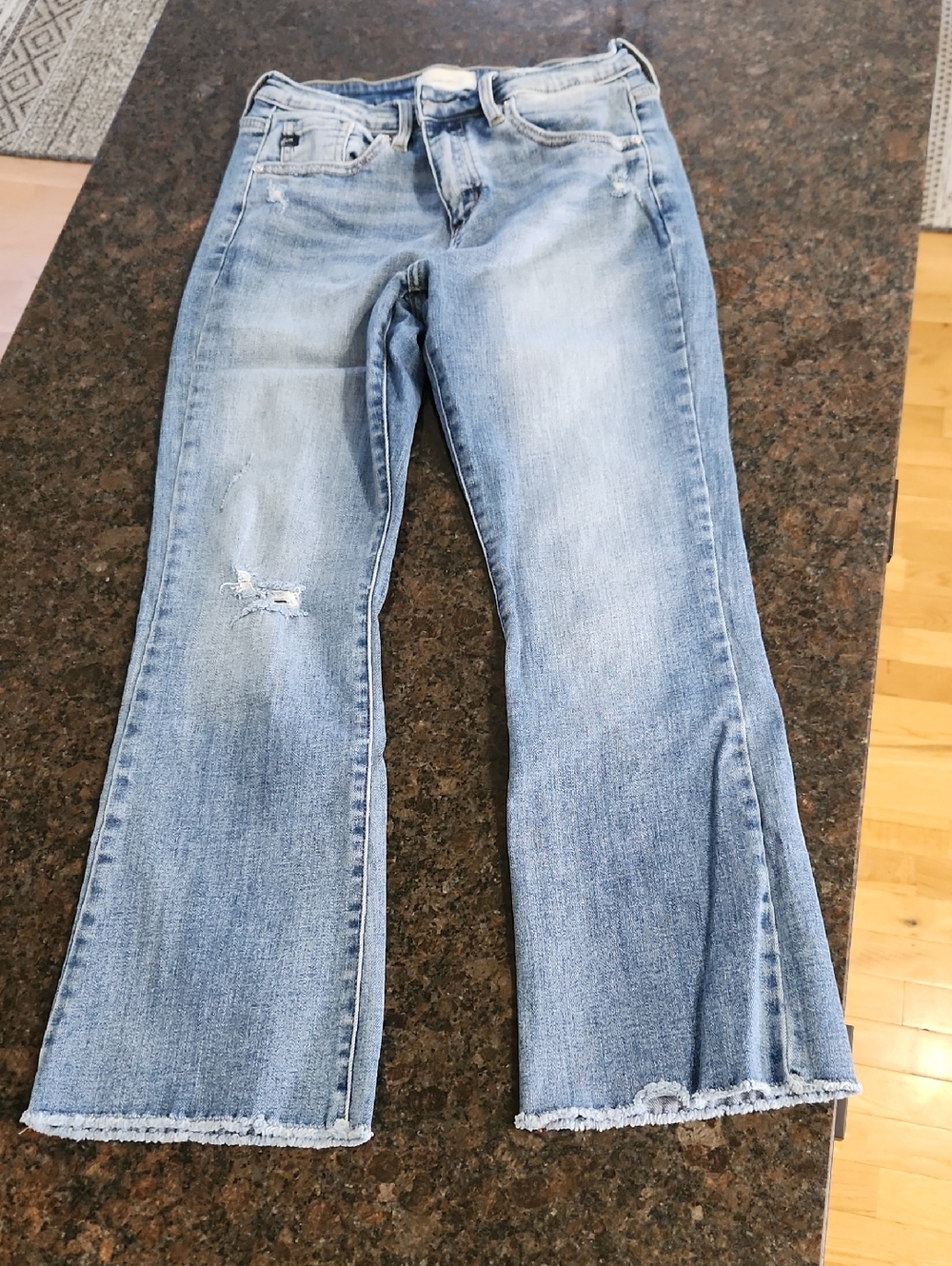 KanCan Light Wash Distressed Flare Jeans